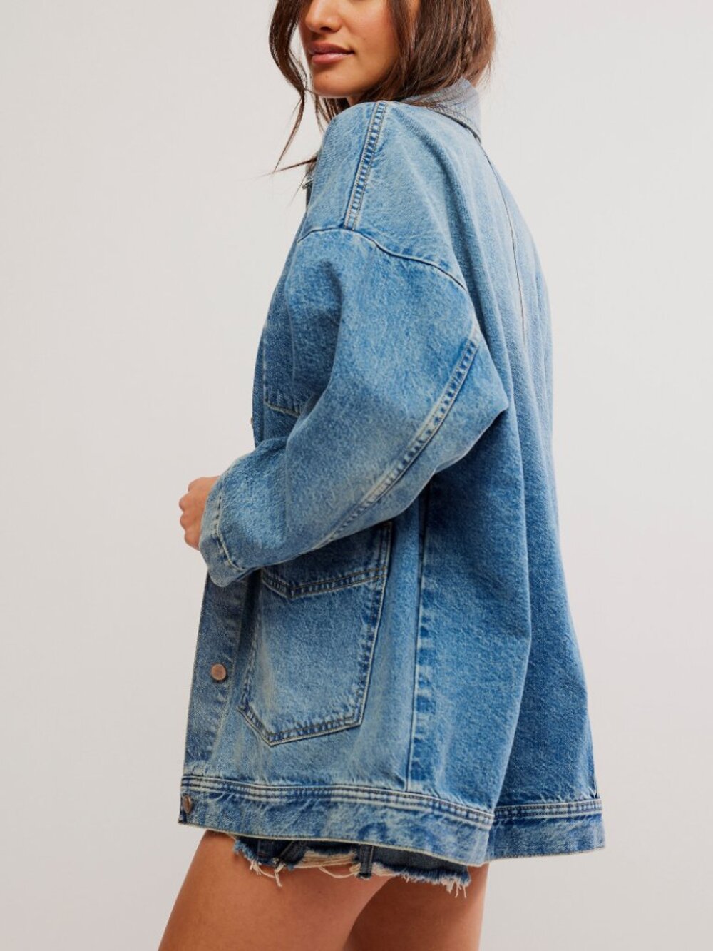 FREE PEOPLE We The Free Avery Denim Jacket / Got The Blues - Picture 2 of 6